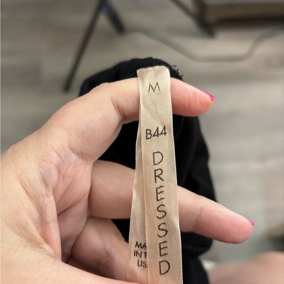 Bailey 44 Black Turtleneck Dress with Brown Plaid Drop Waist Size Medium - Picture 6 of 7